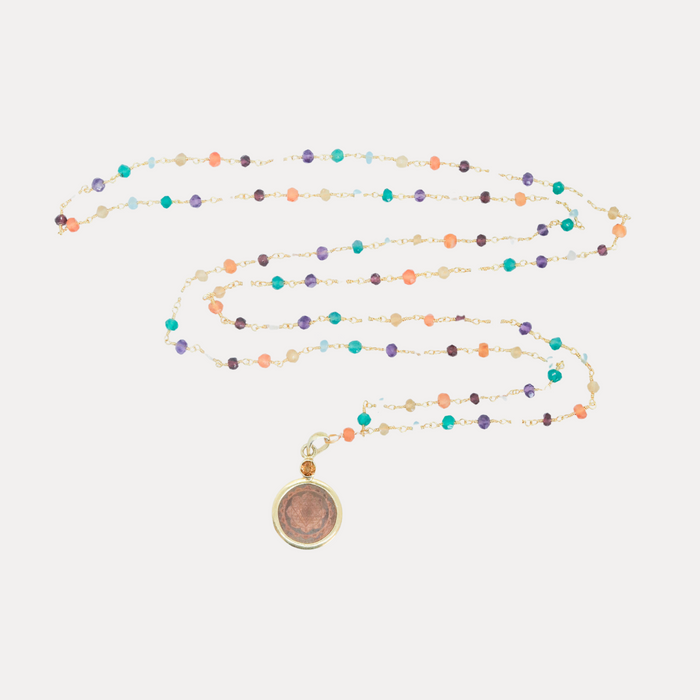 Inner Joy Multi Stone Sri Yantra Necklace