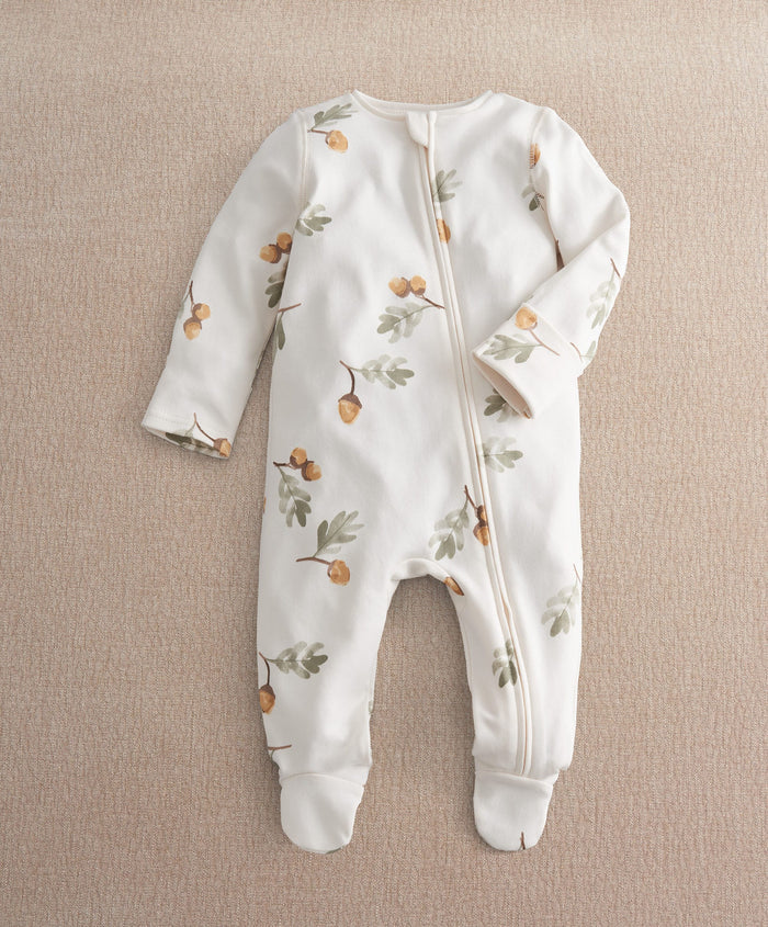 Mamas & Papas All-in-Ones & Bodysuits Acorn Print Zip All In One