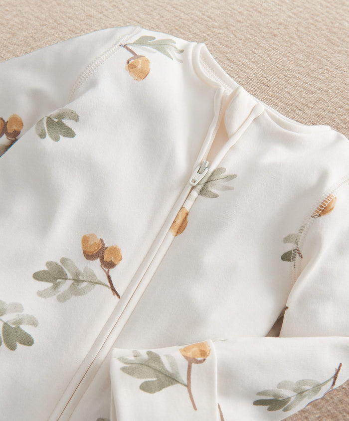 Mamas & Papas All-in-Ones & Bodysuits Acorn Print Zip All In One
