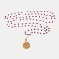 Amethyst and Crystal Sri Yantra Necklace