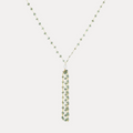 Aquamarine and Crystal with Tassle Necklace