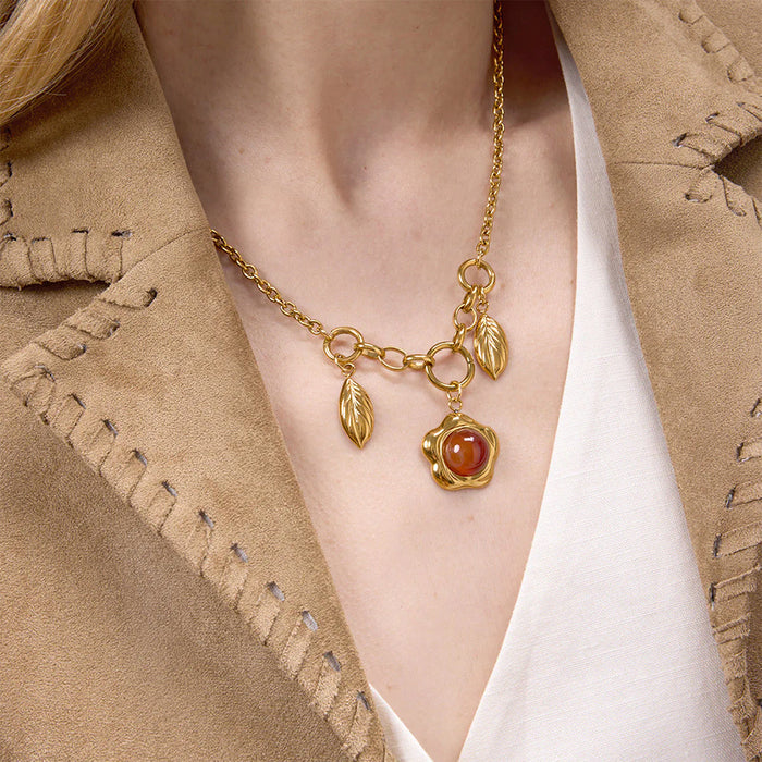 Aria Statement Gold Plated Necklace