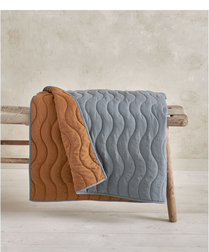Mamas & Papas Quilts & Coverlets Quilt (3 Tog) - Blue Mustard Wave