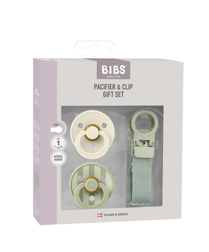 Bibs World BIBS Pacifier & Loop Clip Gift Set - Sage