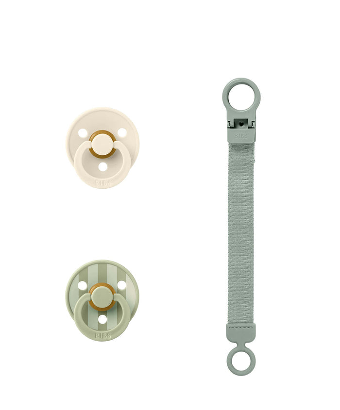 Bibs World BIBS Pacifier & Loop Clip Gift Set - Sage