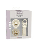 Bibs World BIBS Pacifier & Loop Clip Gift Set - Vanilla