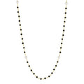 Black Onyx and Pearl Counter Bead Necklace - The Sattva Collection