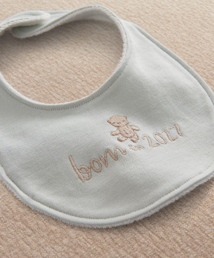 Mamas & Papas Bibs & Muslins Blank Born in 2027 Bib - Blue