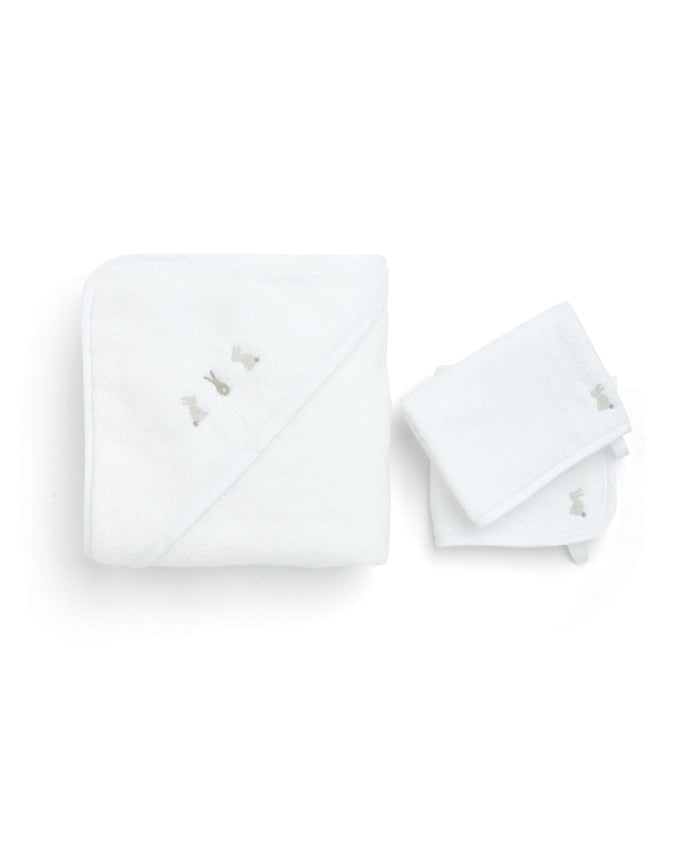 Mamas & Papas Towelling Bunny Towelling Set - (3 piece set)