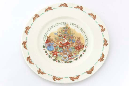 Bunnykins Christmas Bunnykins plate
