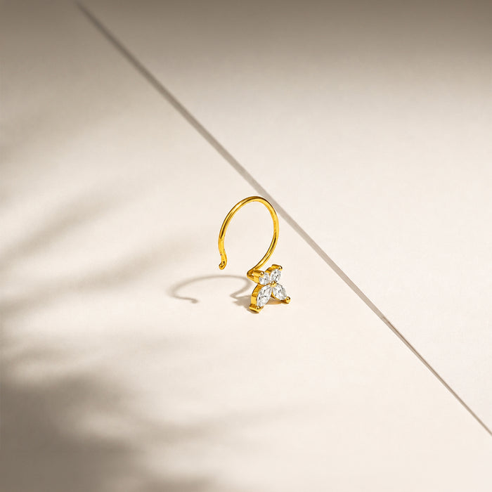 Celeste Floral Diamond Nose Pin