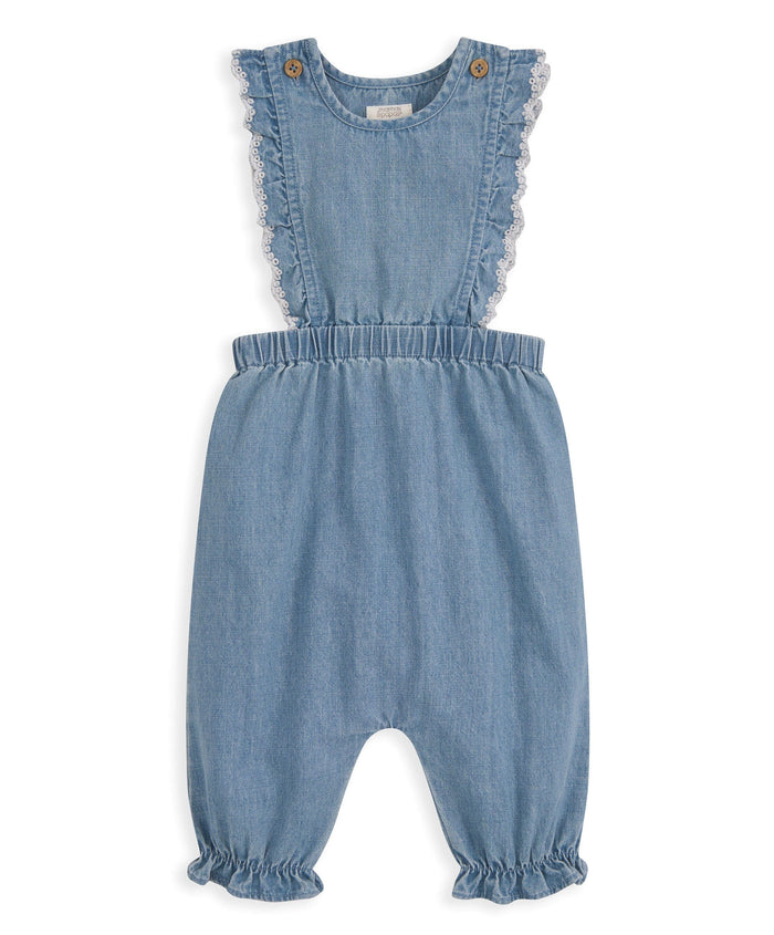 Mamas & Papas Outfits & Sets Chambray Dungarees & Bodysuit