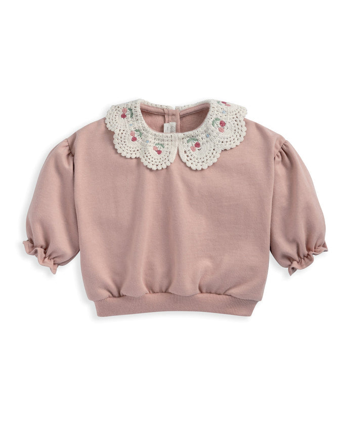 Mamas & Papas Jumpers & Knitwear Cherry Knitted Collar Sweatshirt