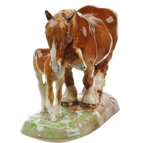 Chestnut Mare & Foal