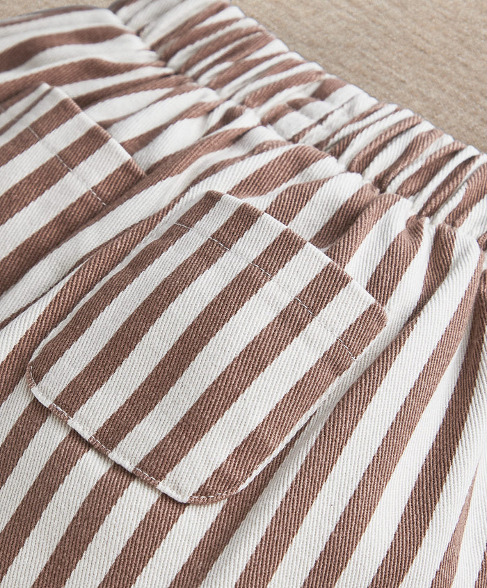 Mamas & Papas Trousers & Leggings Clay & Cream Stripe Trouser