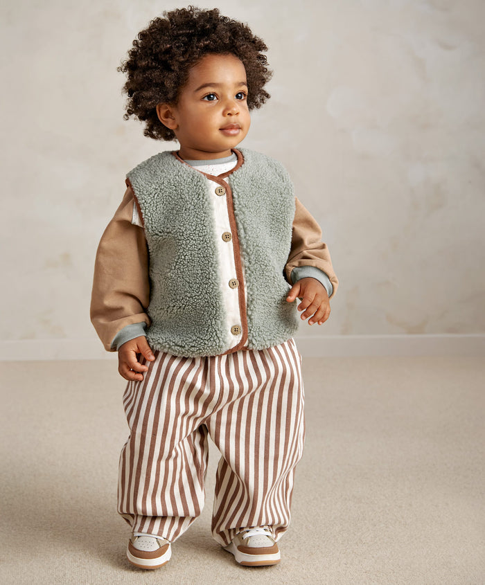 Mamas & Papas Trousers & Leggings Clay & Cream Stripe Trouser