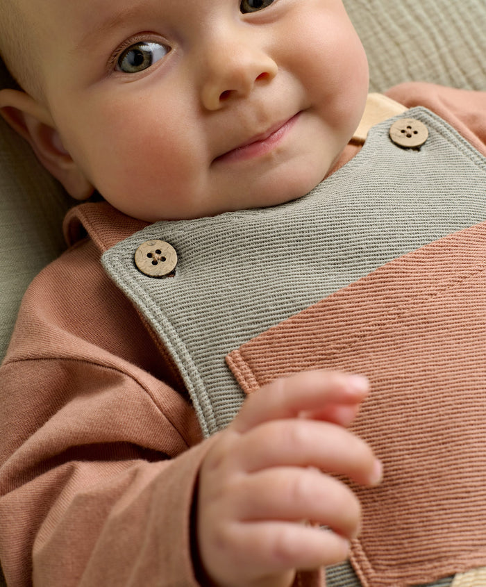 Mamas & Papas Outfits & Sets Colour Block Dungaree Outfit Set