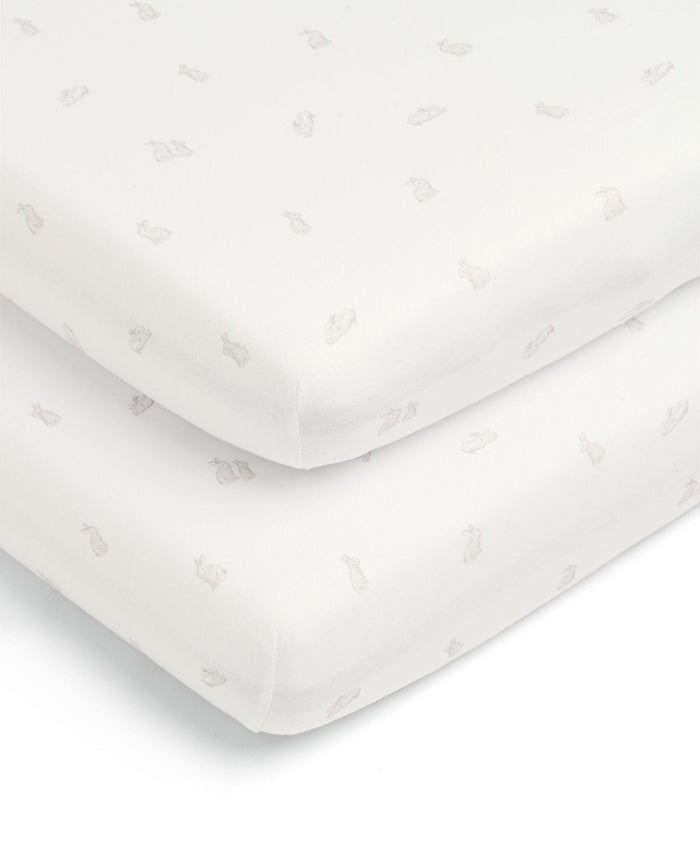 Mamas & Papas Cotbed Sheets Cotbed Fitted Sheets (2 Pack) - Bunny