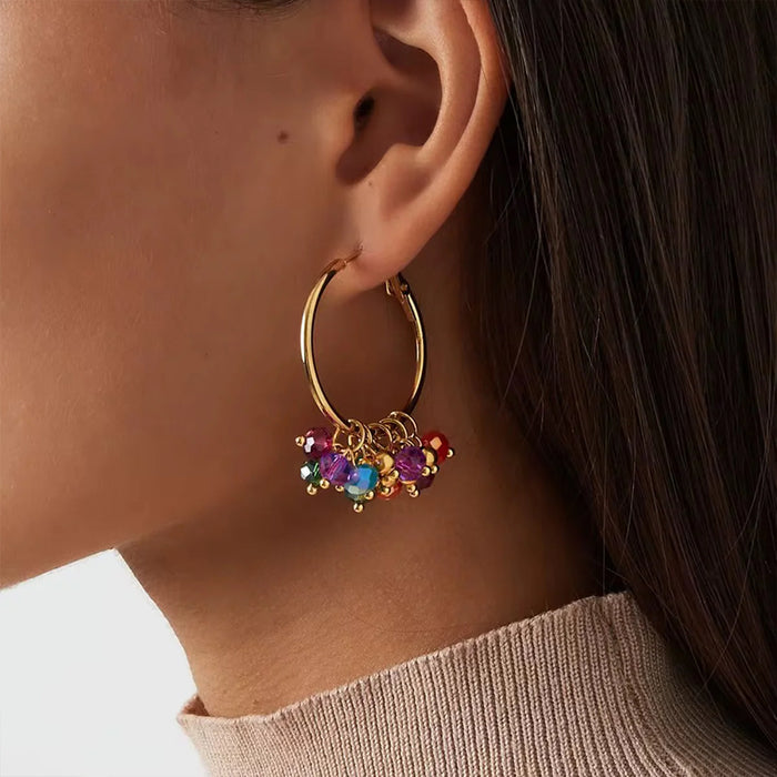 Crystal Spark Gold Plated Earrings