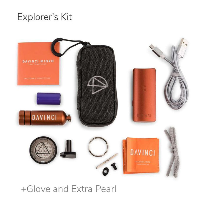 DaVinci MIQRO Vaporizer Explorer's Collection Rust For Clearance Sale In The Box Contents