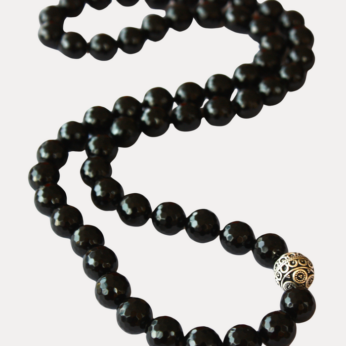 Devi Guru Bead Necklace- Black Onyx