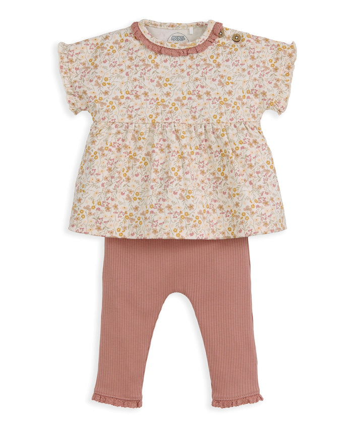 Mamas & Papas Outfits & Sets Ditsy T-Shirt & Leggings Outfit Set
