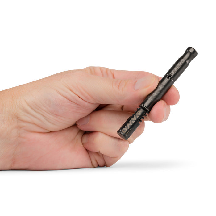 Dynavap Shadow M vaporizer in hand view - Clearance Sale in box contents