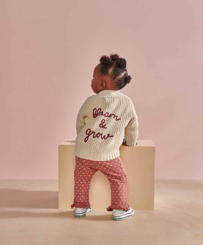 Mamas & Papas Jumpers & Knitwear Embroidered Knitted Cardigan - Cream