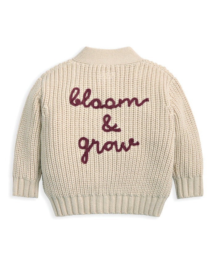 Mamas & Papas Jumpers & Knitwear Embroidered Knitted Cardigan - Cream