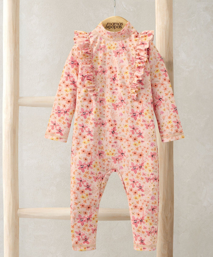 Mamas & Papas Swimwear Floral Long Sleeve Rashsuit