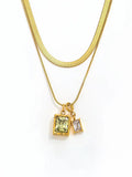 Forest And Frost Twinline Gold Plated Necklace