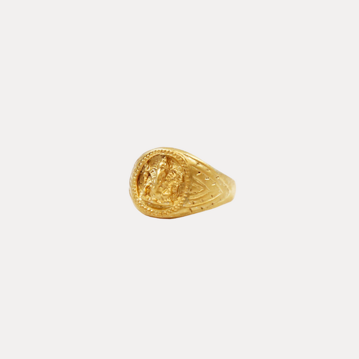 Ganesha Ring Gold Plated