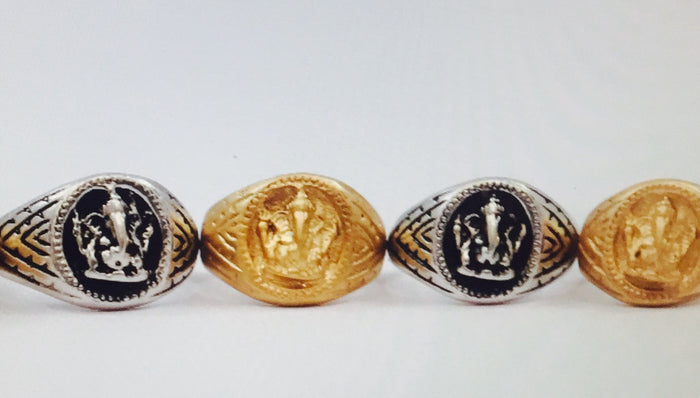 Ganesha Ring Sterling Silver - The Sattva Collection