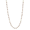 Garnet and Moonstone Counter Bead Necklace - The Sattva Collection