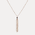 Garnet with Tassle Necklace