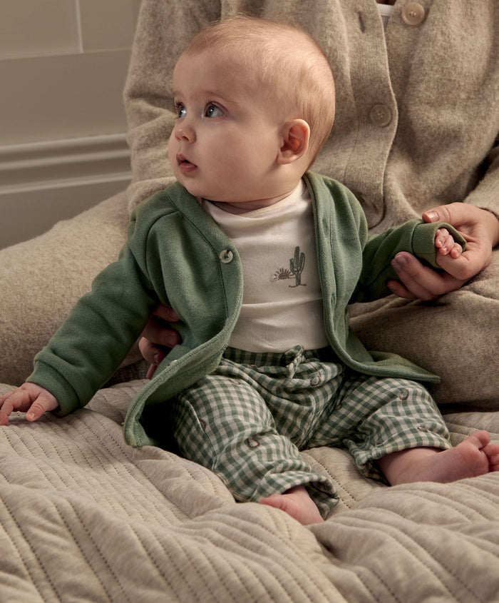 Mamas & Papas Outfits & Sets Gingham Jacket, Trousers & Bodysuit Set