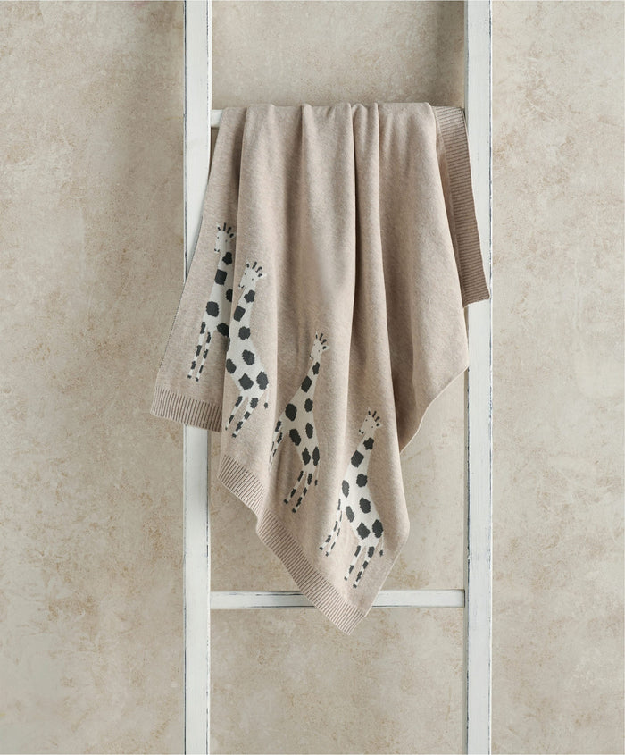 Mamas & Papas Blankets Giraffe Knitted Blanket - Oatmeal