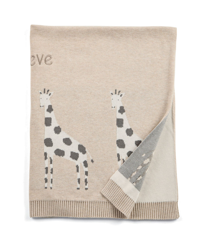 Mamas & Papas Blankets Giraffe Knitted Blanket - Oatmeal