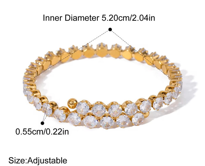 Gold Plated Tennis Bracelet