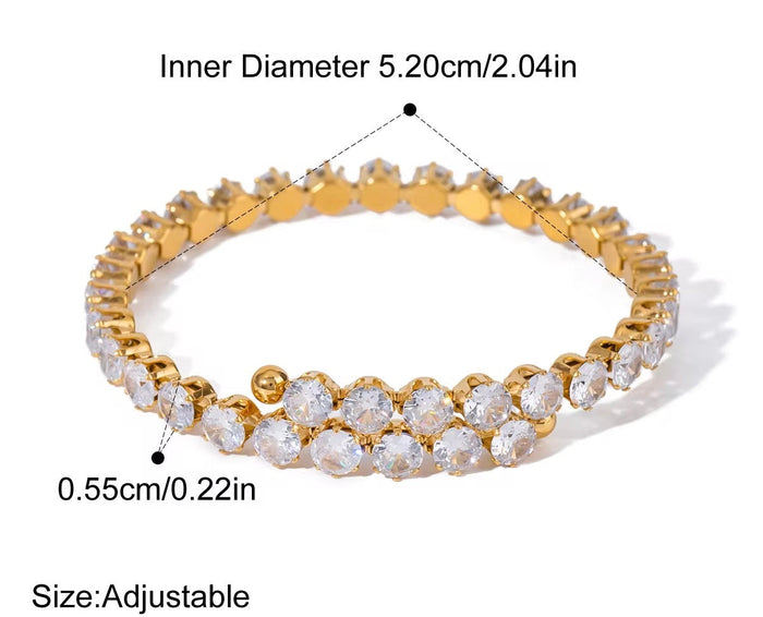 Gold Plated Tennis Bracelet