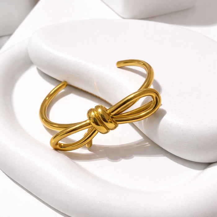 Golden Whisper Knot Bracelet