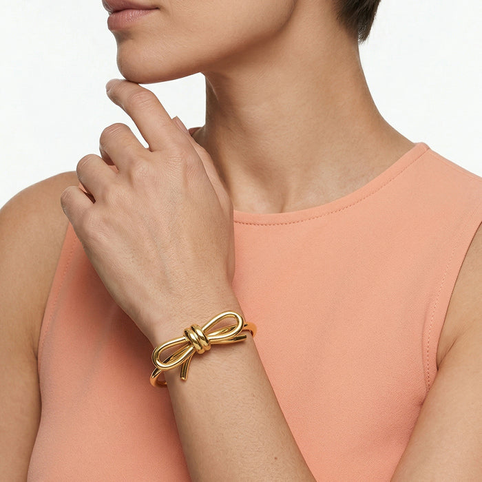 Golden Whisper Knot Bracelet