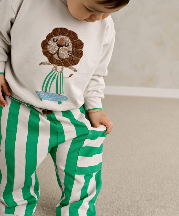 Mamas & Papas Trousers & Leggings Green Stripe Trouser