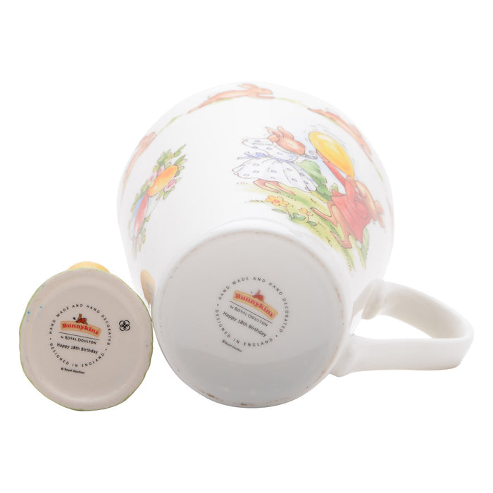 Happy 18th Bunnykins mug set