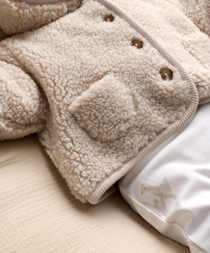 Mamas & Papas Jackets & Coats Hooded Borg Jacket