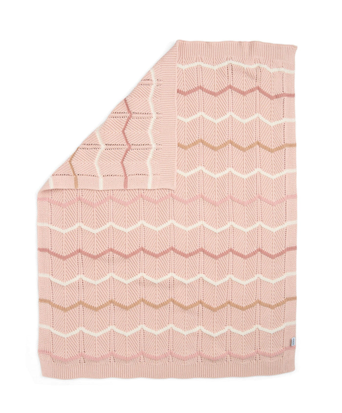 Mamas & Papas Blankets Knitted Blanket - Pink Wave