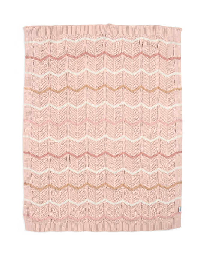 Mamas & Papas Blankets Knitted Blanket - Pink Wave