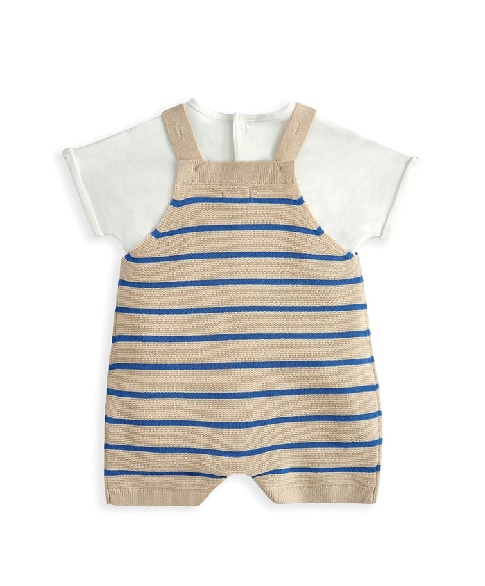 Mamas & Papas Outfits & Sets Knitted Dungarees & T-Shirt Set
