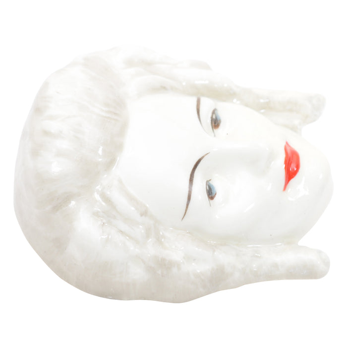 Lady with Short Wavy Hair Mask