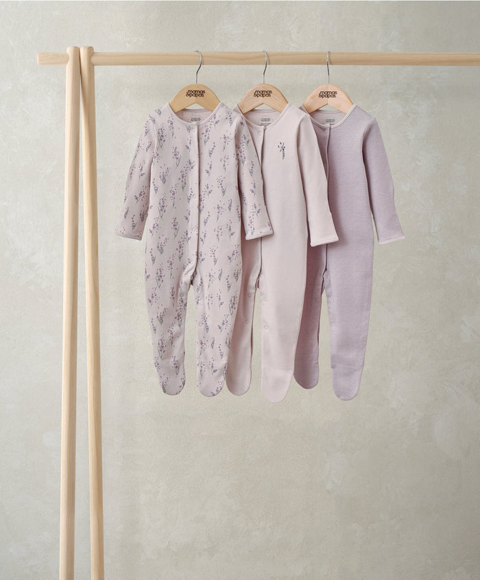 Mamas & Papas All-in-Ones & Bodysuits Lavendar Sleepsuits (Pack of 3)